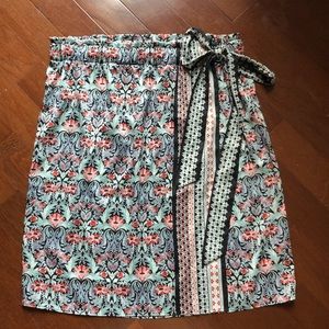 Loft wrap knee length skirt